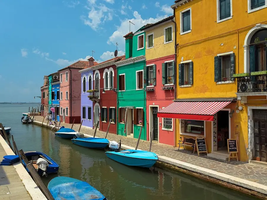 Burano, Venice, in typical color vision