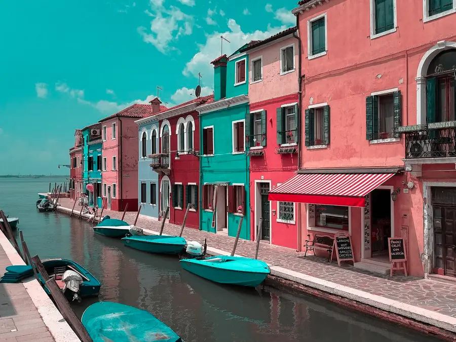 Burano, Venice, simulated as tritan color vision