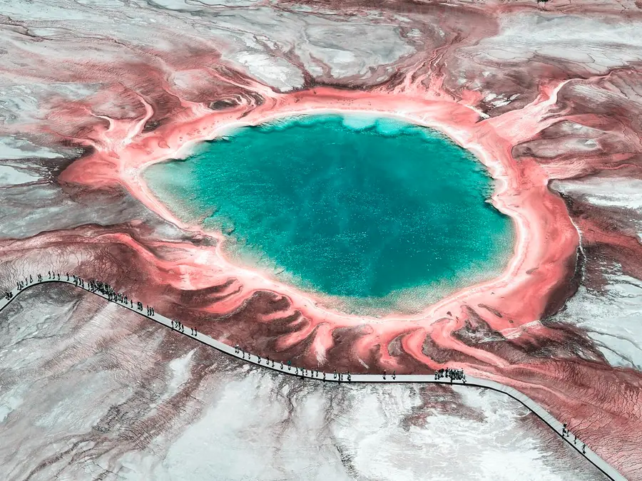 Grand Prismatic Spring, simulated as tritan color vision