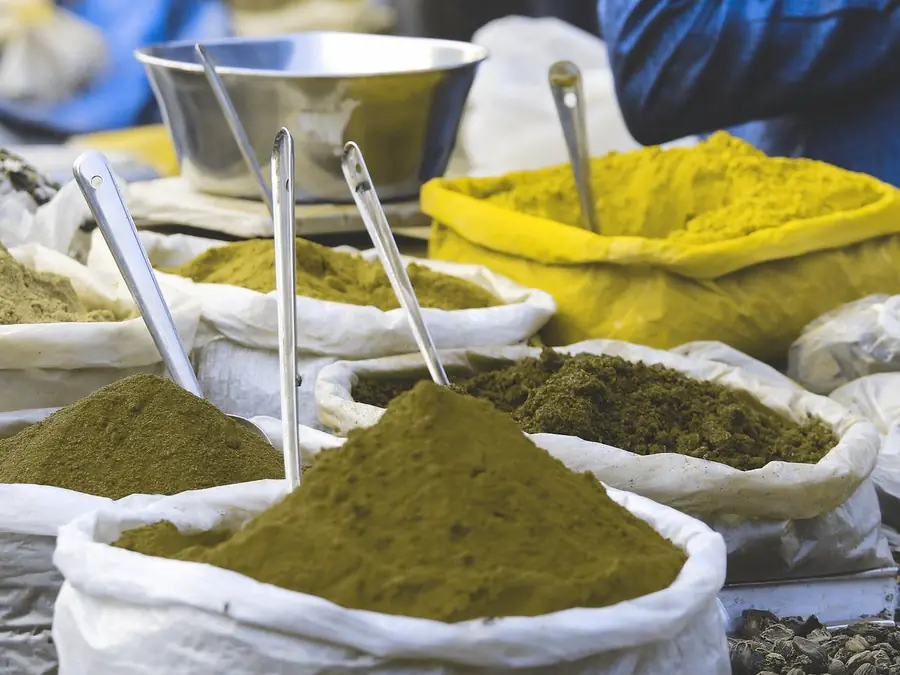 A spice market, simulated as protan color vision